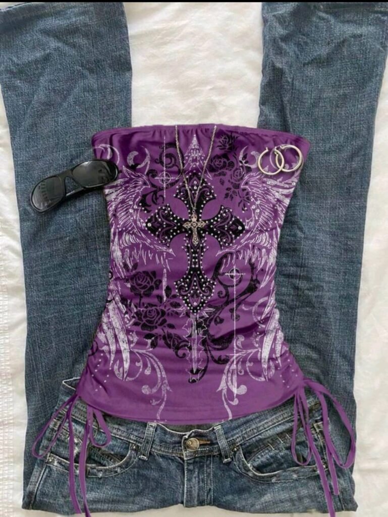 Top Purple Gothic Cross