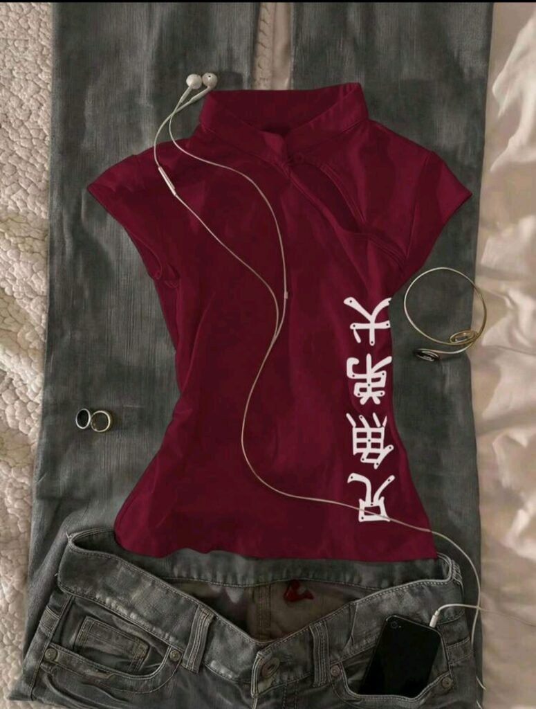 Polo Burgundy Kanji Streetwear