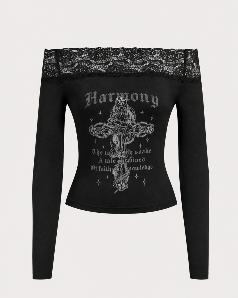 Blusa Raven Noir Gothic Couture