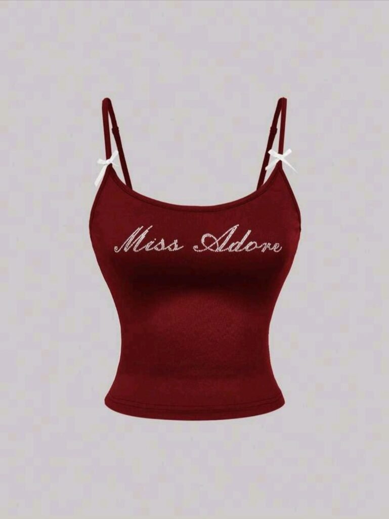 Top Burdeos Miss Adore Y2K