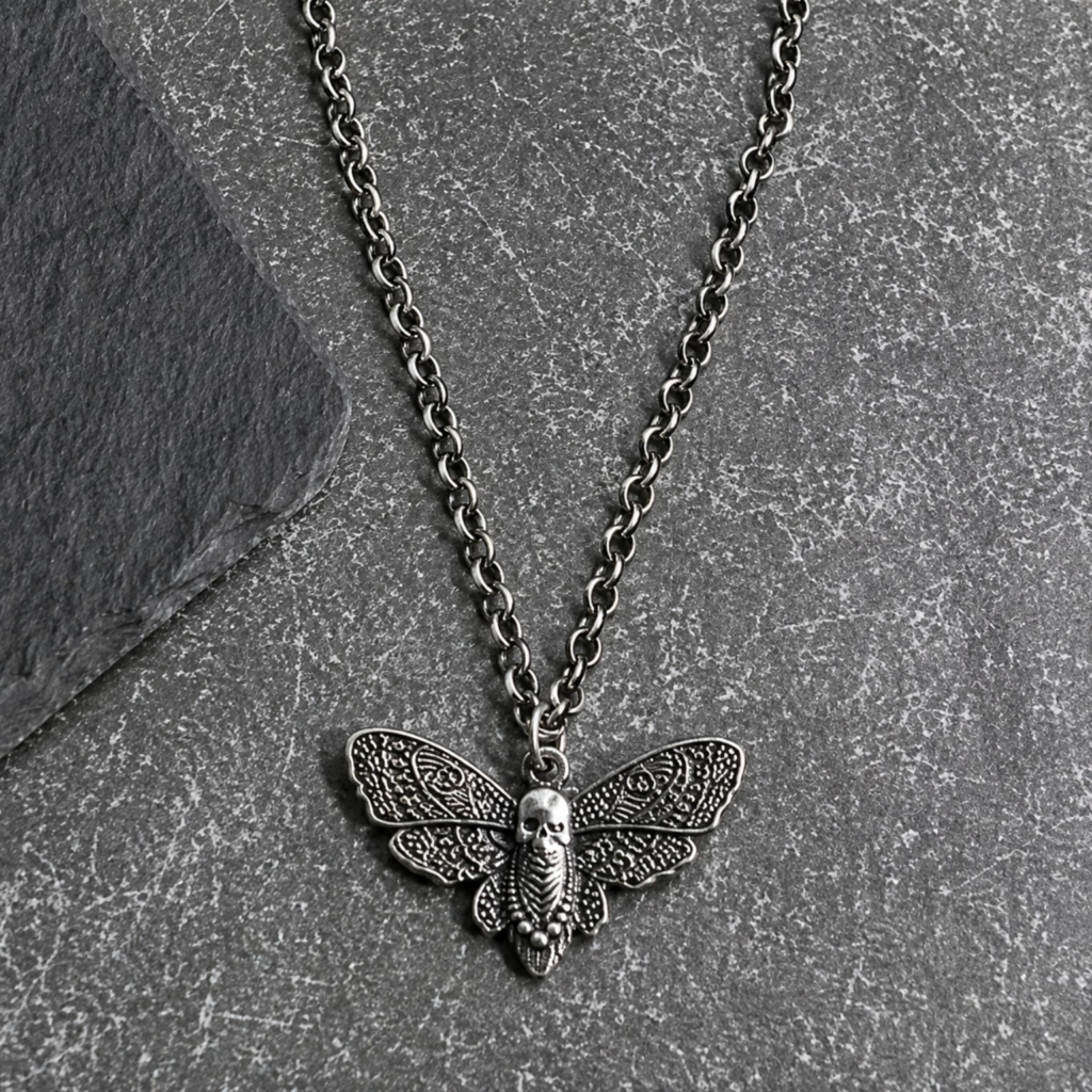 Collar Mariposa Nocturna de Calavera