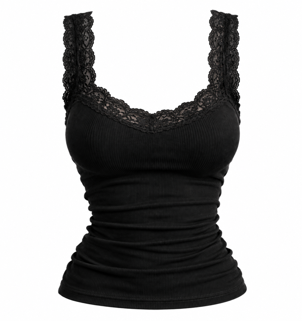 Top Black Lace Noir