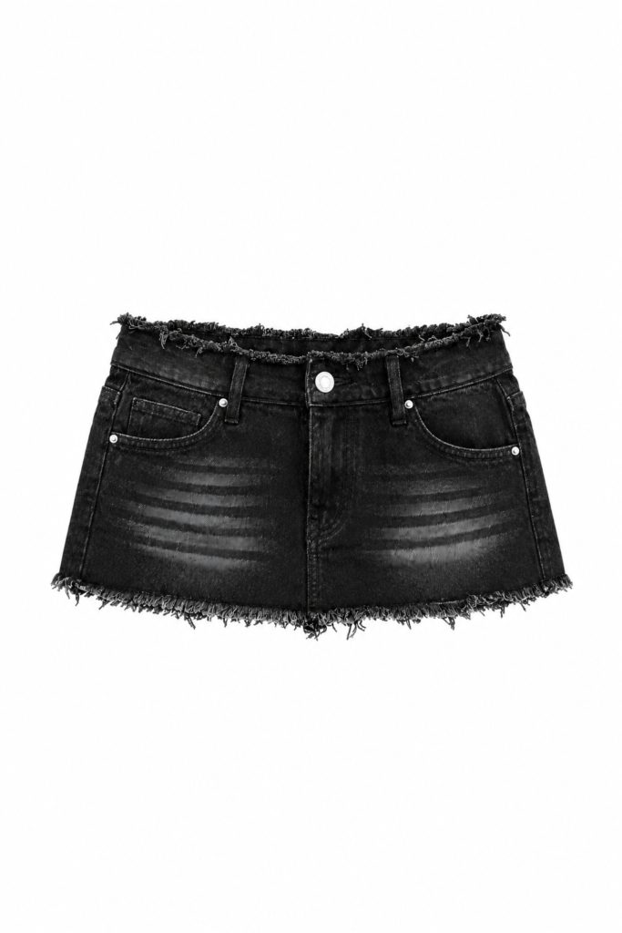 Minifalda Black Distressed