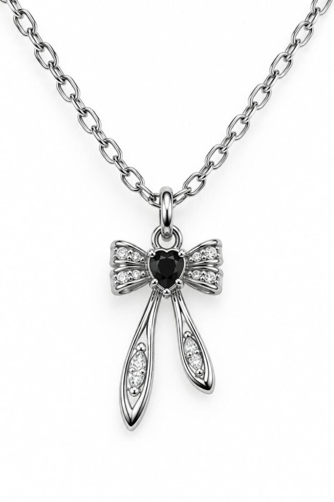 Black Heart Bow — Collar