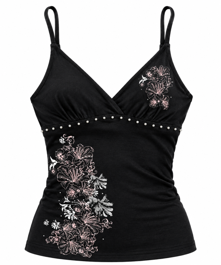 Top Black Floral Eclipse