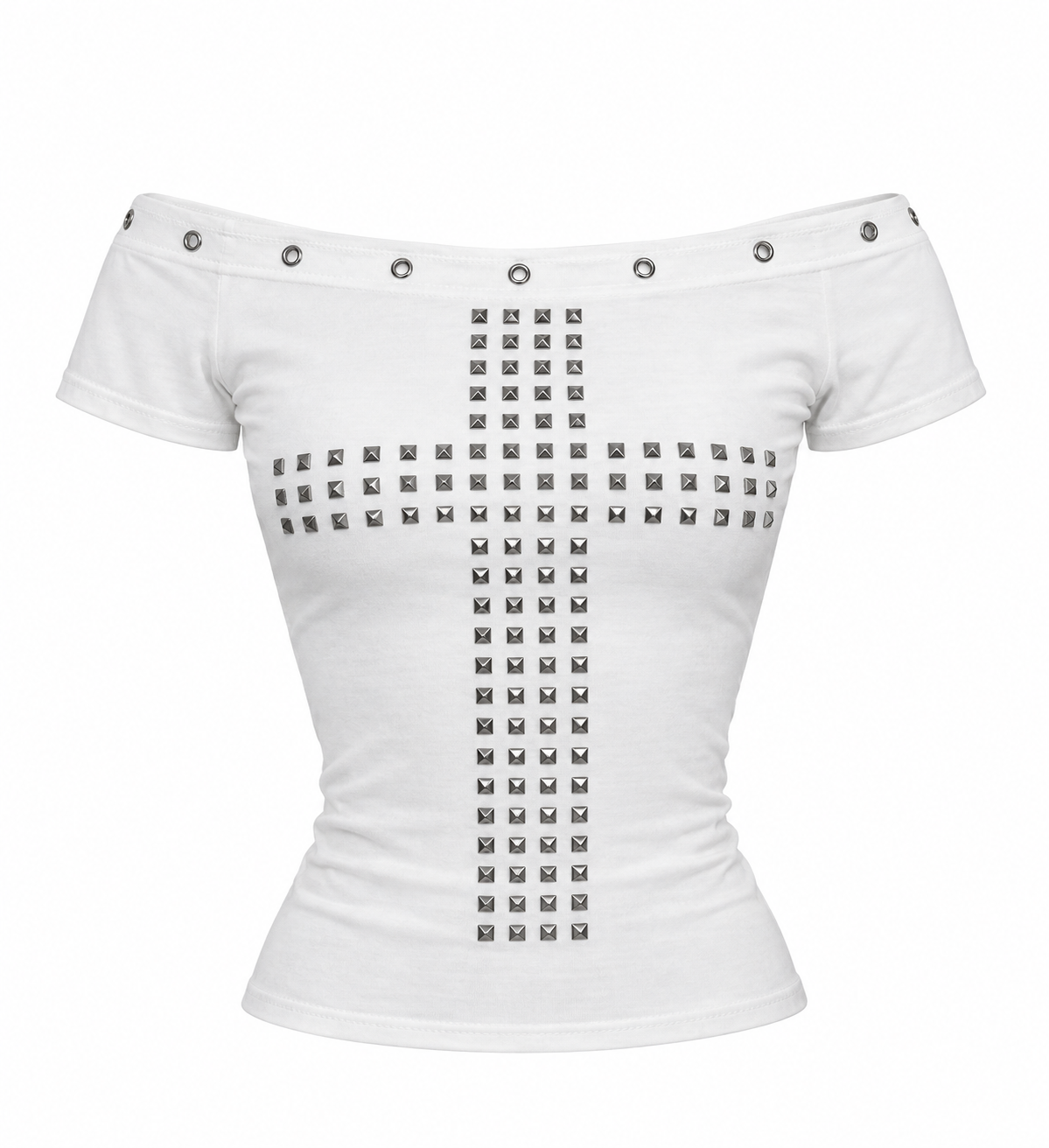 Polo Alba Crucis – Cruz de Tachas Plateadas