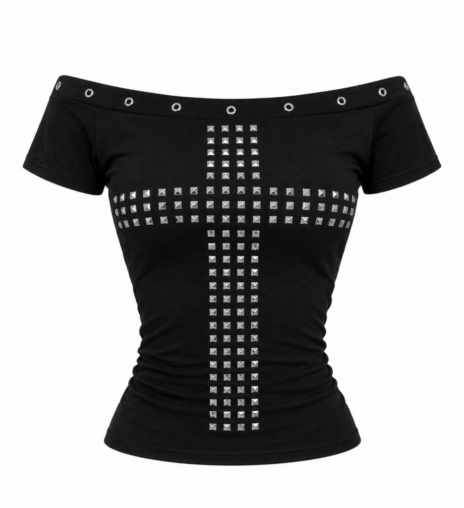 Polo Noctis Crucis – Cruz de Tachas Metálicas