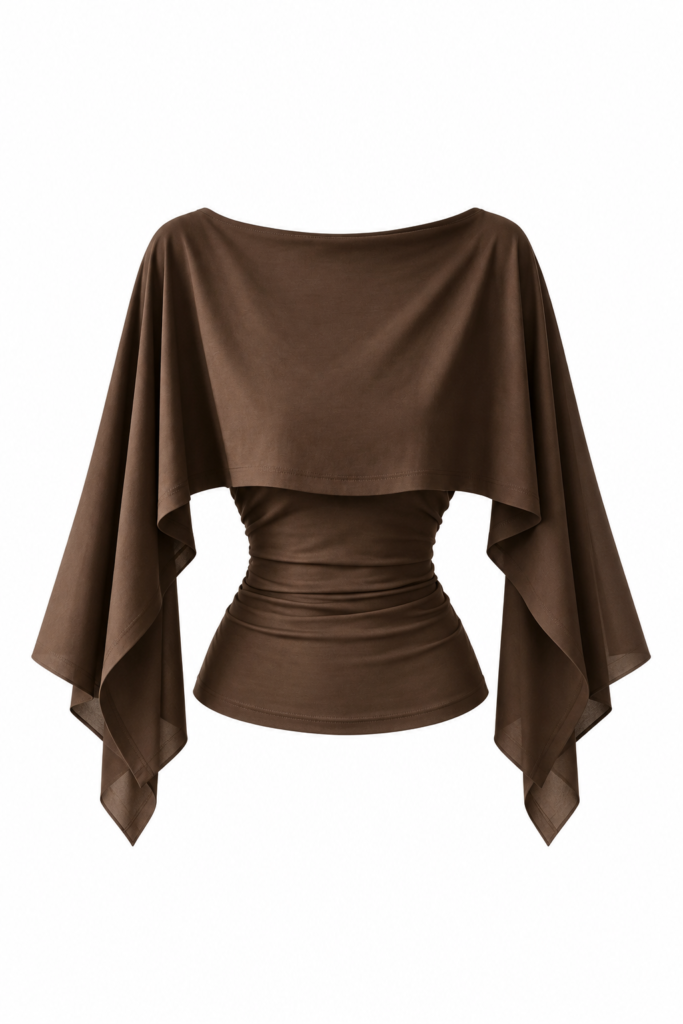 Top Mocha Eclipse – Blusa Capa Marrón